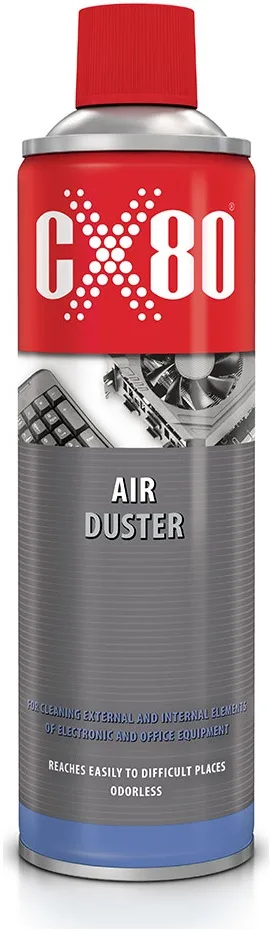 CX80 Air Duster, Sprężone powietrze pozwala szybko i skutecznie usunąć kurz i inne zanieczyszczenia z trudno dostępnych miejsc.