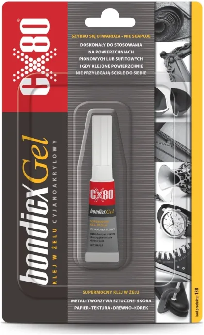 CX80 Klej cyjanoakrylowy bondicx gel 3g