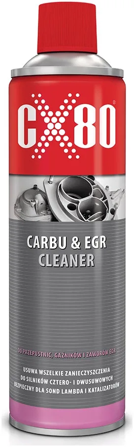 CX80 CARBU & EGR CLEANER - Środek do szybkiego i efektywnego czyszczenia gaźników, przepustnic, wtryskiwaczy, zaworów EGR i całych układów paliwowych w silnikach...