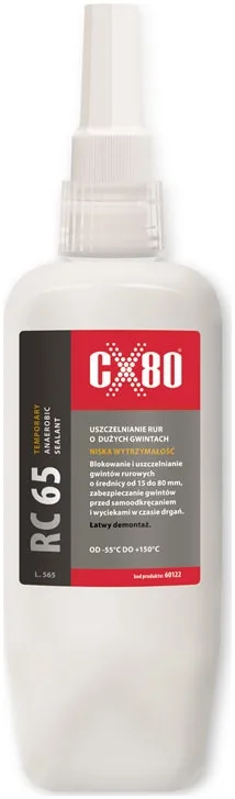 CX80 Rc 65 klej anaerobowy do mocowania części walcowatych (cylindrycznych) o bardzo dużej sile łączenia.