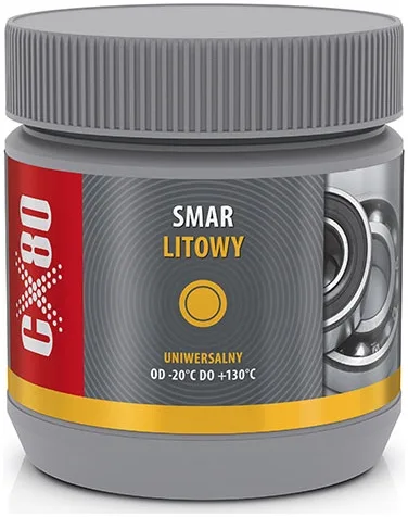 CX80 SMAR LITOWY - Uniwersalny. Wielozadaniowy smar przeznaczony do smarowania elementów i układów pojazdów przemysłowych, rolniczych i samochodowych